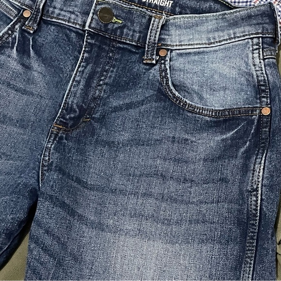 Wrangler Retro Men’s 32x30 (33x30) Slim Straight Jeans Dark Blue Denim Western - Picture 5 of 15
